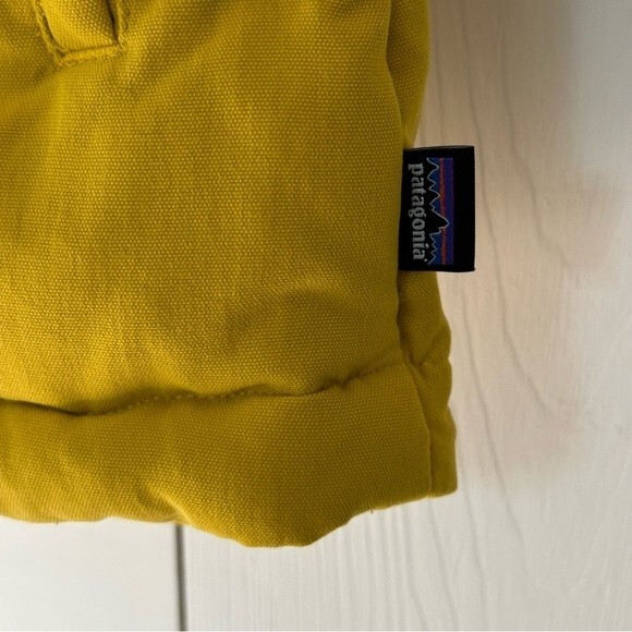 Patagonia Bivy Vest Sulphur Yellow XS Mushroom Print Lining Hooded - Picture 7 of 14